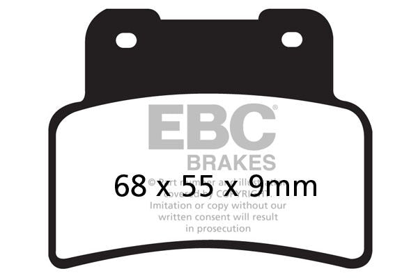 Bremseklosser organiske, foran til Kymco XCITING 400 I — EBC 17200392