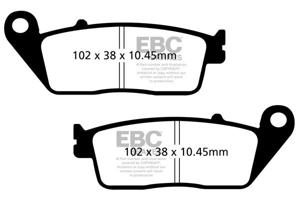 Bremseklosser organiske, bak — EBC 17200397