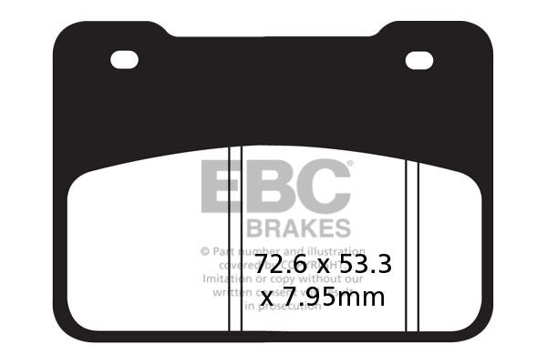 Bremseklosser organiske, foran — EBC 17200399