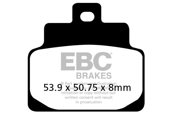Bremseklosser karbon, foran — EBC 17200432