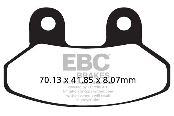 Bremseklosser karbon, foran til SYM — EBC 17200434