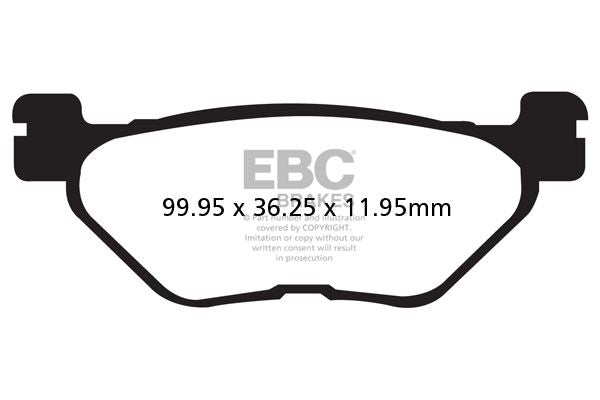 Bremseklosser karbon, bak til Yamaha XP 500 T-Max — EBC 17200435