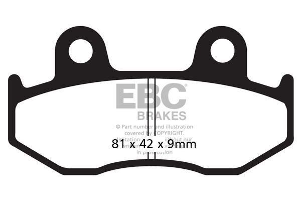 Bremseklosser karbon, foran til Honda — EBC 17200437
