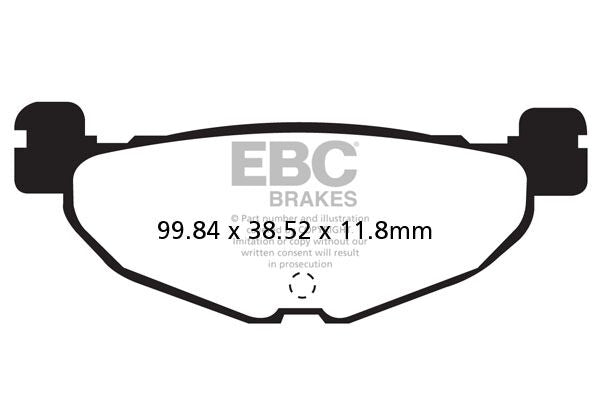 Bremseklosser karbon, bak til Yamaha — EBC 17200444