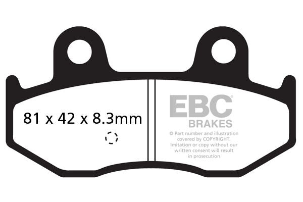 Bremseklosser karbon, bak til Suzuki AN 250 — EBC 17200445