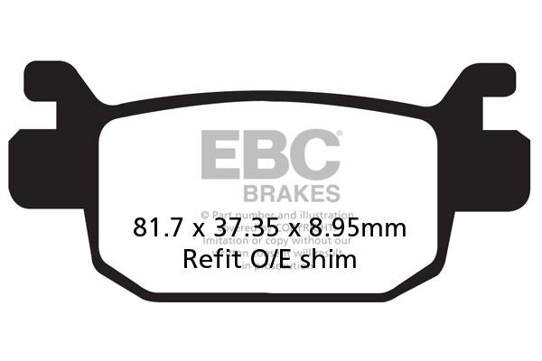 Bremseklosser karbon, foran — EBC 17200448