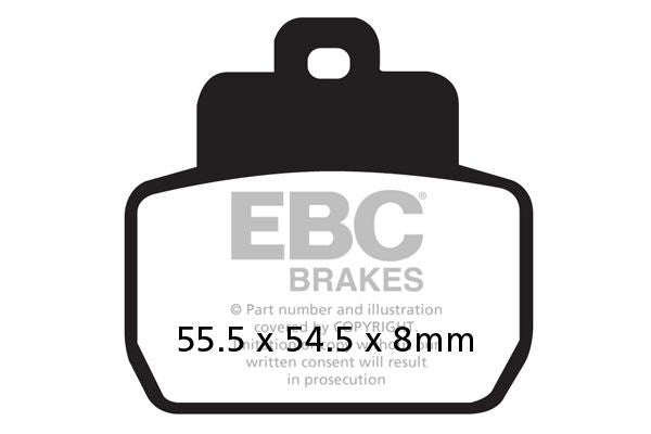 Bremseklosser karbon, bak til Piaggio — EBC 17200450