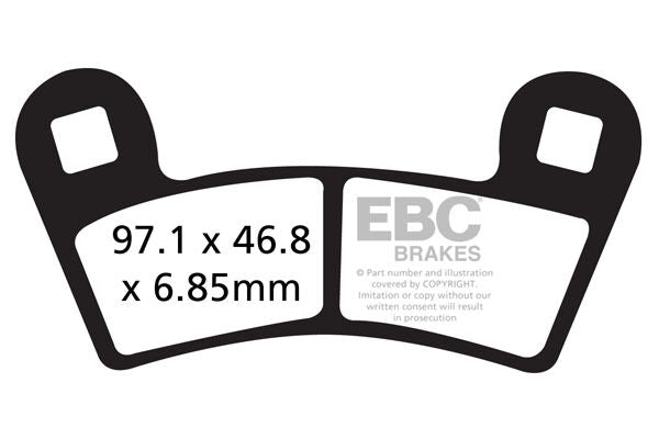 Bremseklosser karbon, foran til Polaris — EBC 17200533