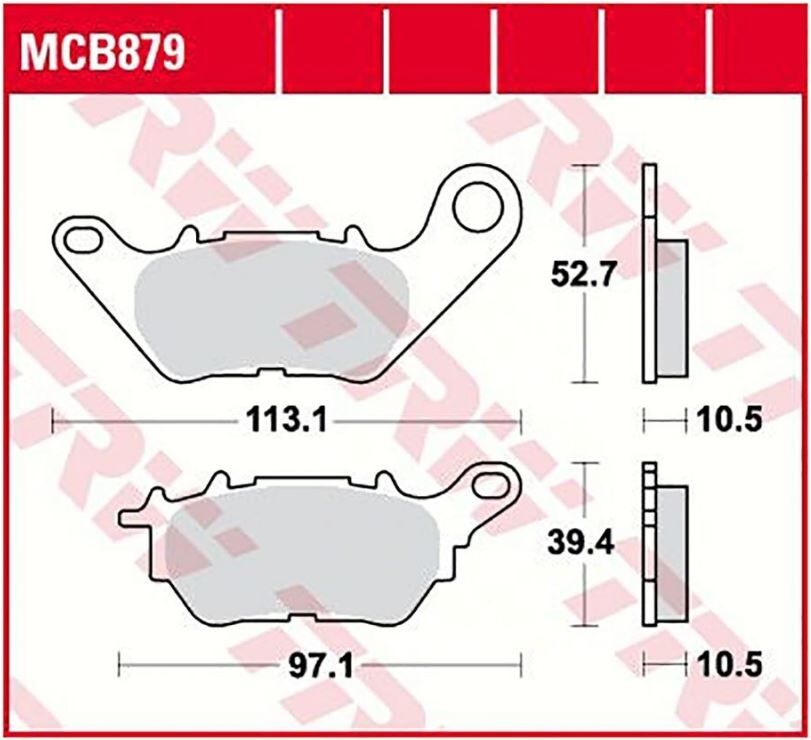 Bremseklosser organiske, bak til Yamaha — TRW MCB879