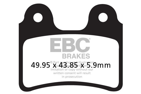 Bremseklosser karbon, foran — EBC 17200566