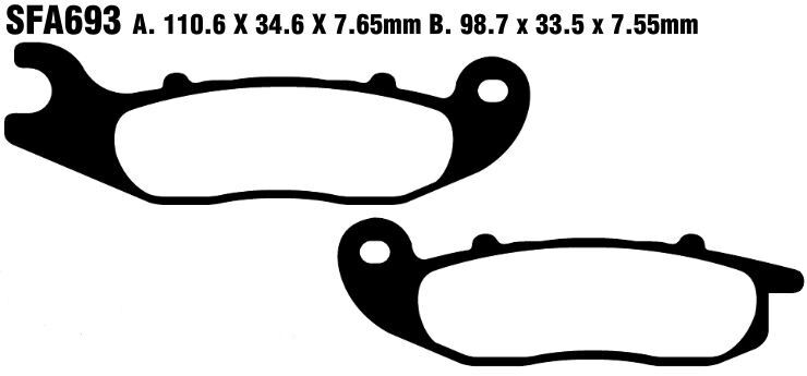 Bremseklosser karbon, foran — EBC 17200570