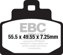 Bremseklosser organiske, foran — EBC 17200577