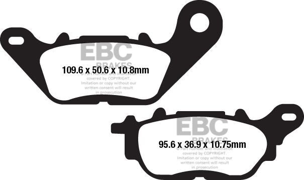 Bremseklosser organiske, bak til Yamaha MT-03 ABS — EBC 17200579