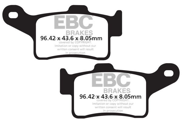 Bremseklosser organiske, bak — EBC 17200596