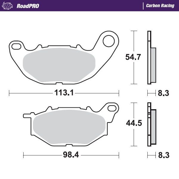 Bremseklosser karbon til Yamaha — Moto-Master 412506