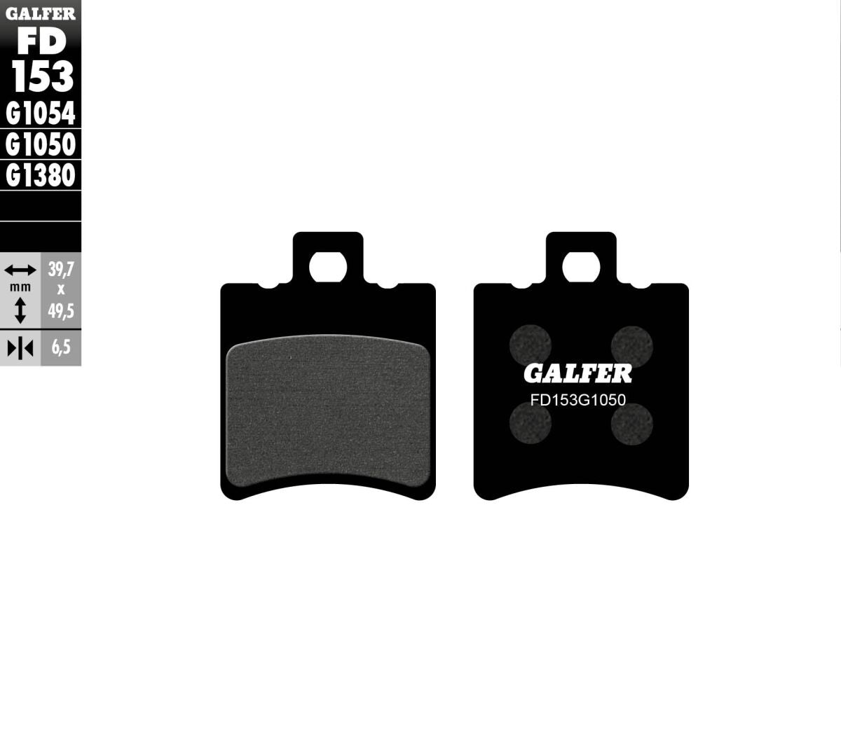 Bremseklosser organiske, foran — Galfer FD153G1050
