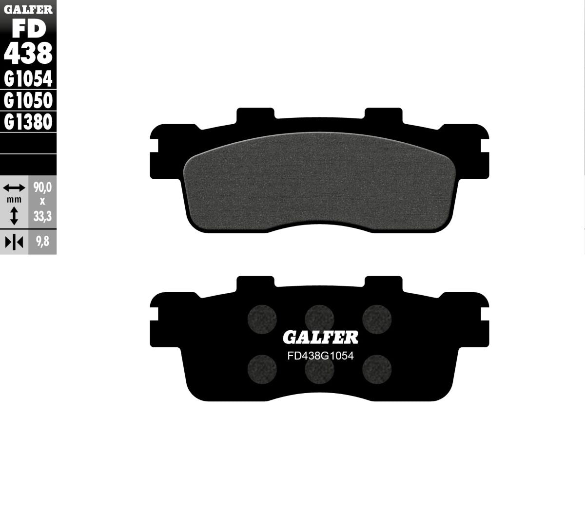 Bremseklosser organiske, bak — Galfer FD438G1054