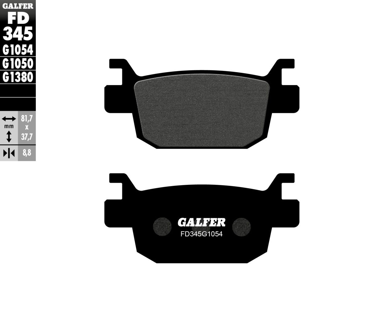 Bremseklosser organiske, bak — Galfer FD345G1054