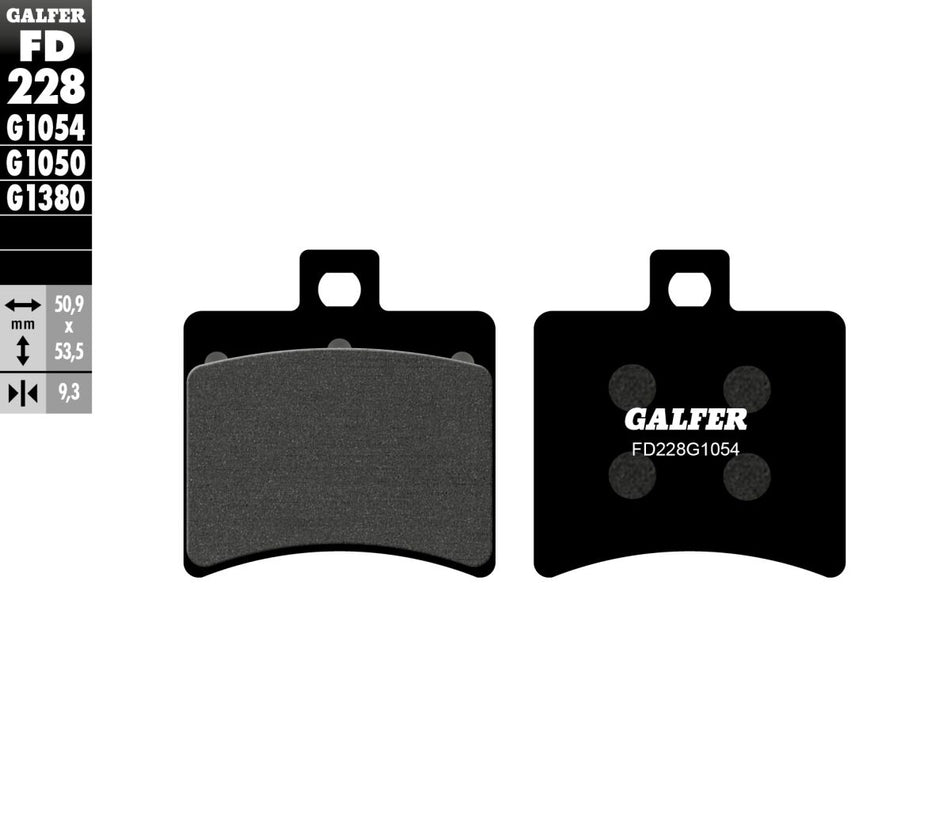 Bremseklosser organiske, bak — Galfer FD228G1054
