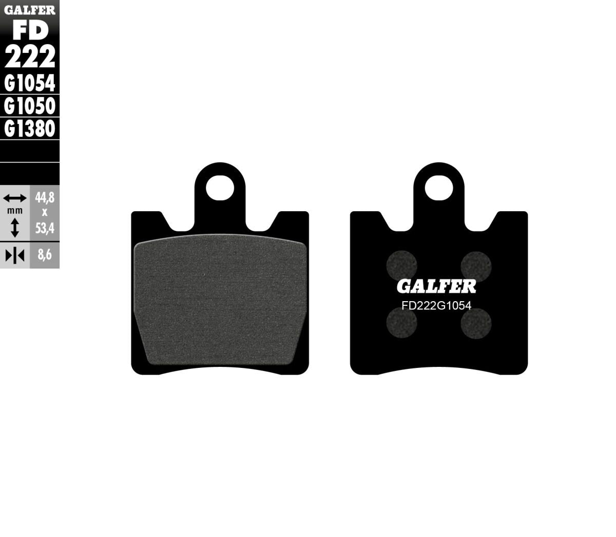 Bremseklosser organiske, foran — Galfer FD222G1054