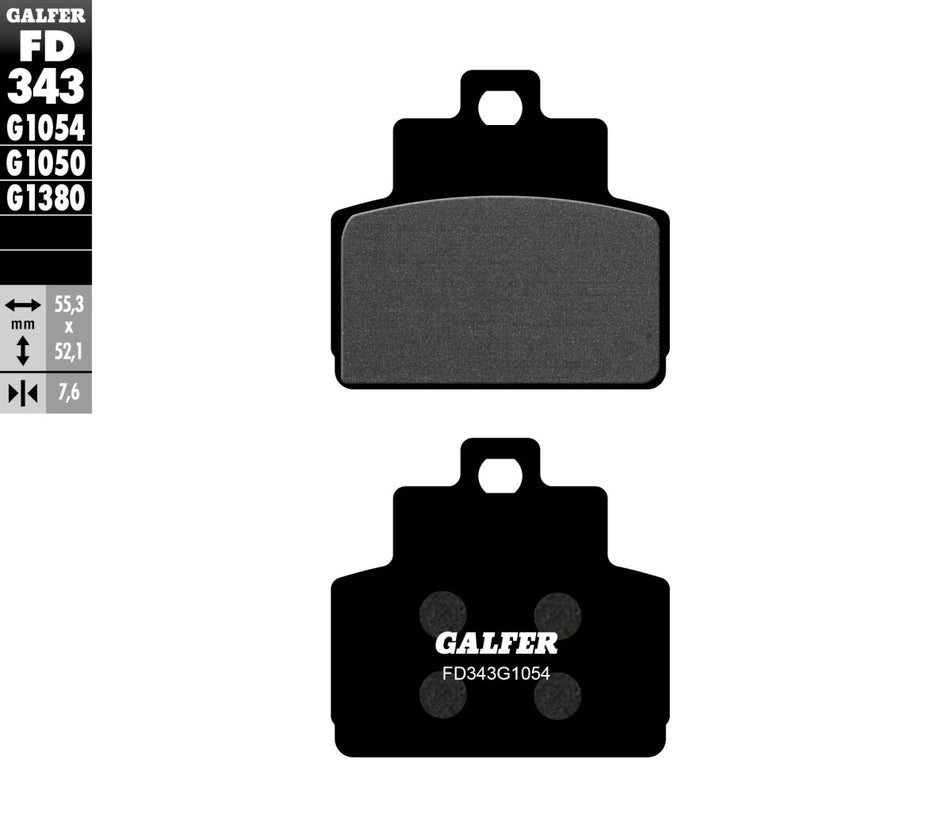 Bremseklosser organiske, bak — Galfer FD343G1054