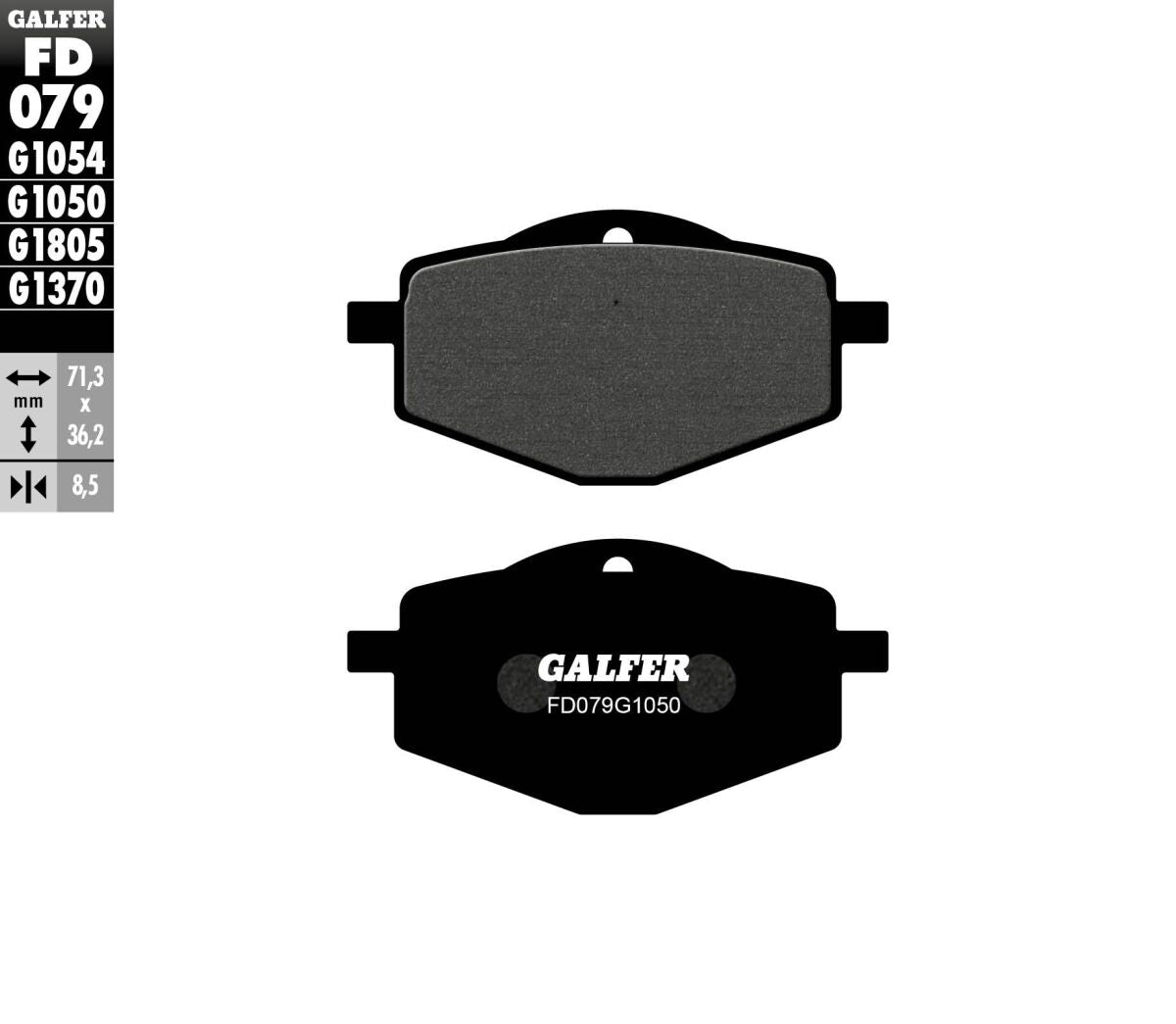 Bremseklosser organiske, foran — Galfer FD079G1050