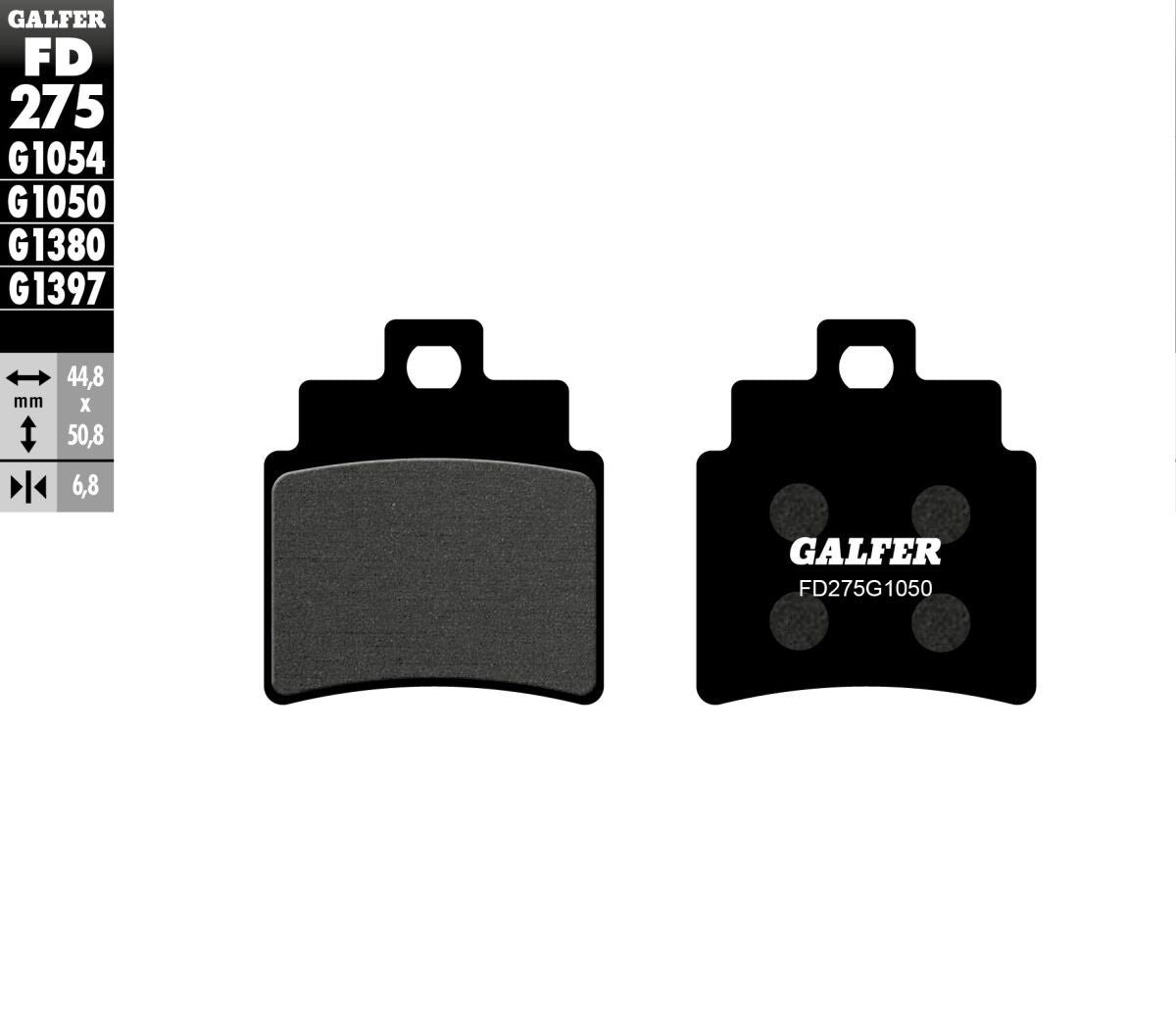 Bremseklosser organiske, foran — Galfer FD275G1050