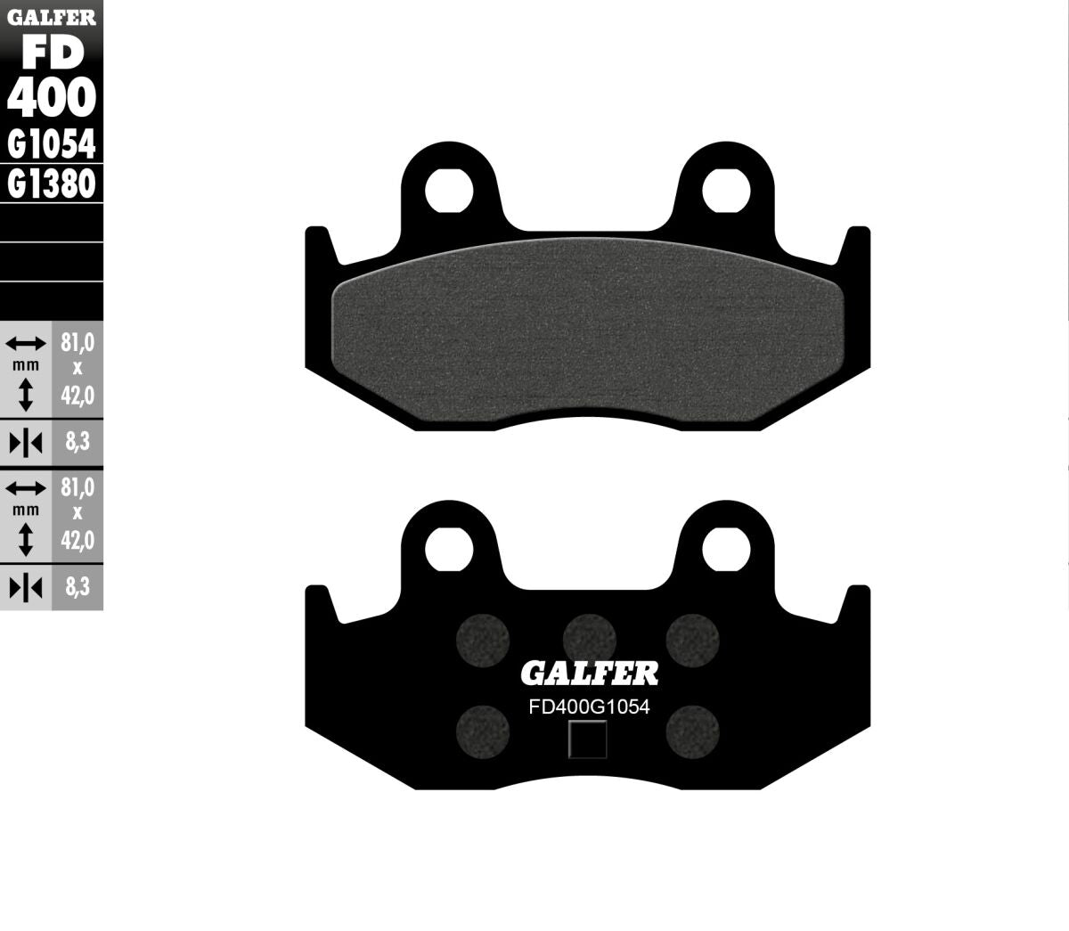 Bremseklosser organiske, bak til Suzuki AN 250 — Galfer FD400G1054