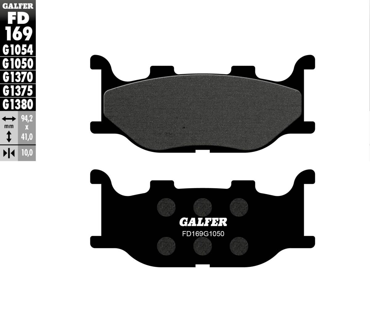 Bremseklosser organiske, foran — Galfer FD169G1050