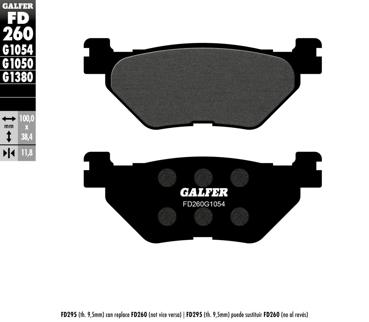 Bremseklosser organiske, bak til Yamaha — Galfer FD260G1054
