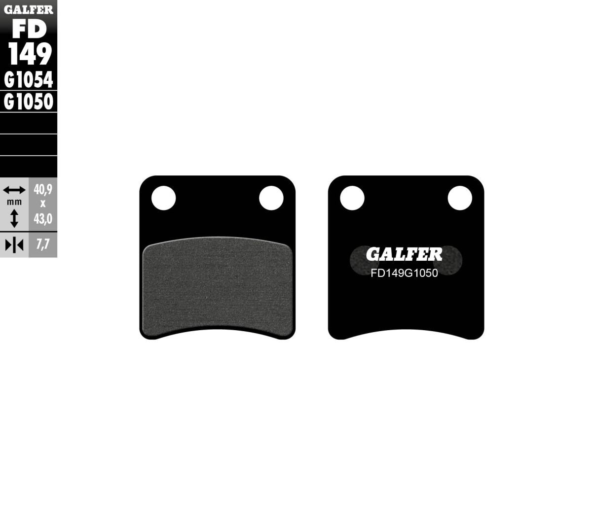 Bremseklosser organiske, foran — Galfer FD149G1050