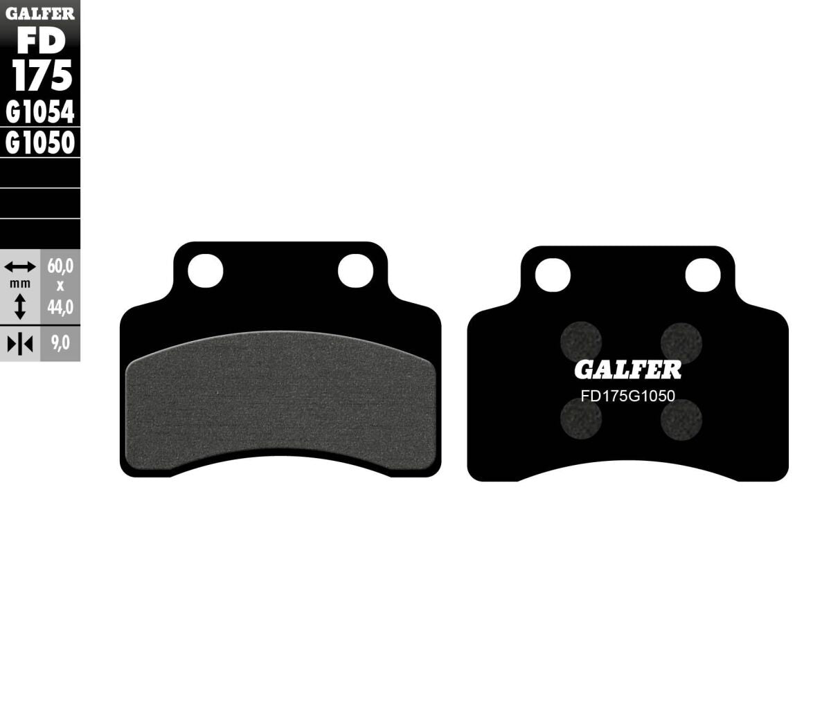Bremseklosser organiske, foran — Galfer FD175G1050