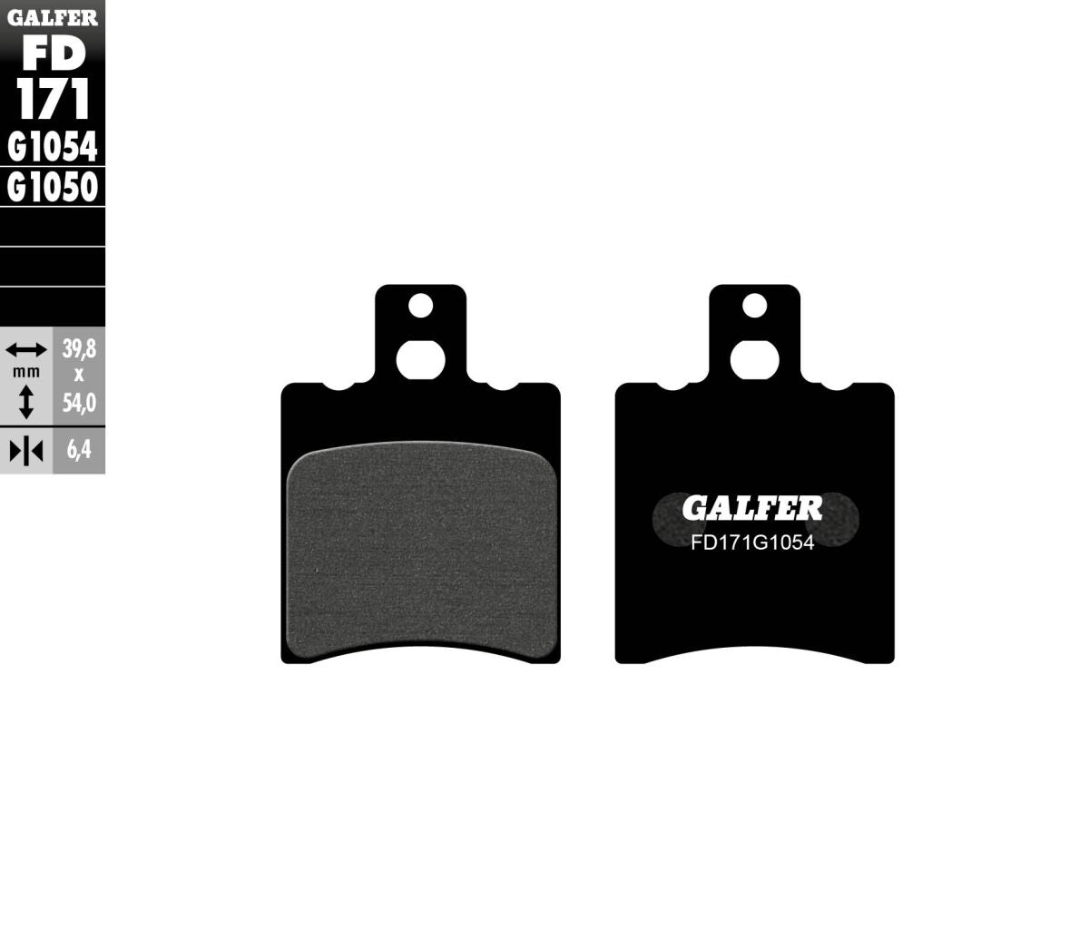 Bremseklosser organiske, foran — Galfer FD171G1054