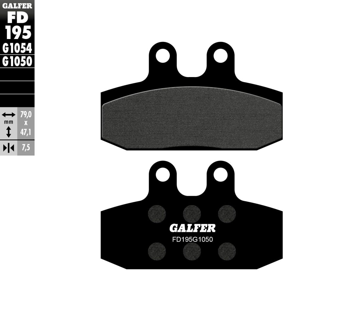 Bremseklosser organiske, foran til Honda — Galfer FD195G1054