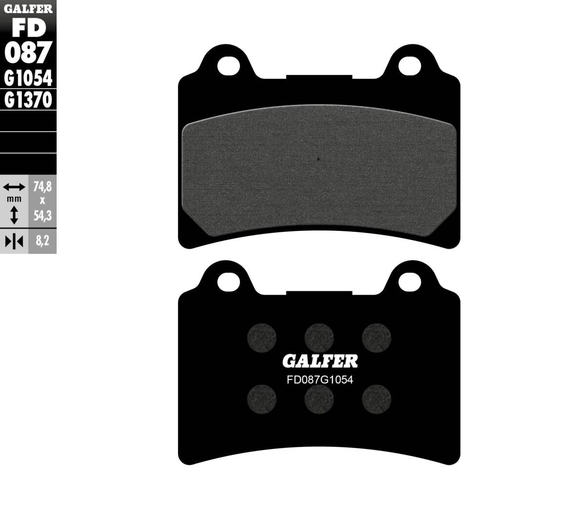 Bremseklosser organiske, foran til Yamaha — Galfer FD087G1054