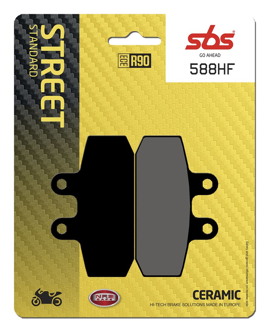 Bremseklosser keramiske, foran — SBS 588HF