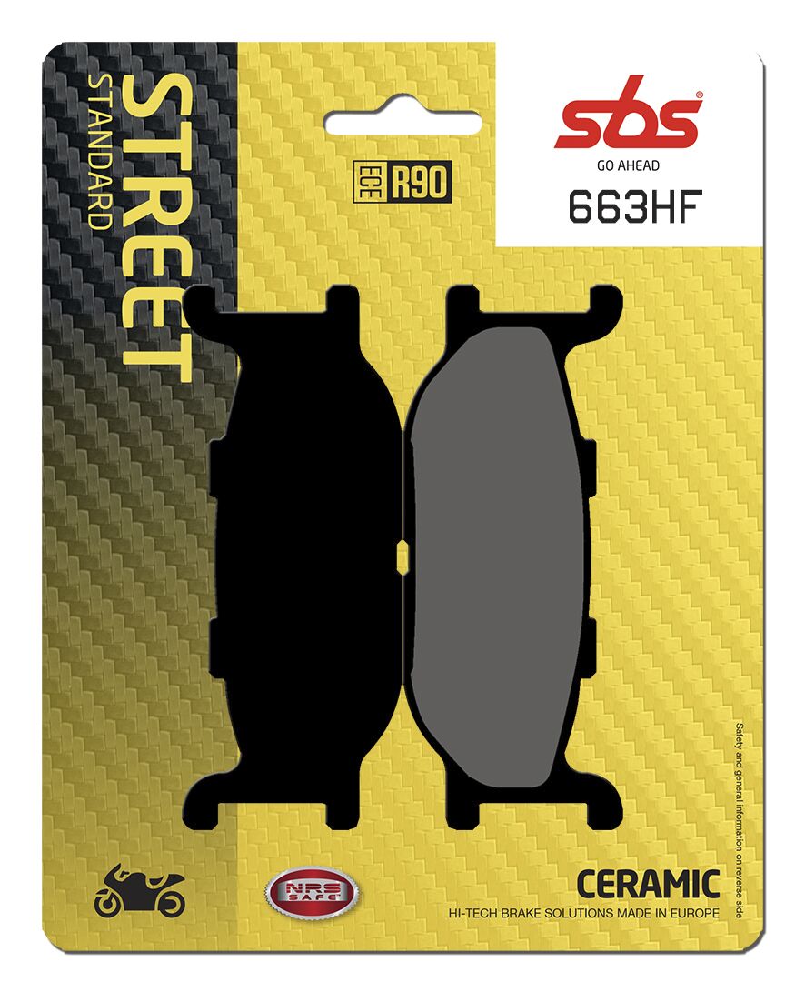 Bremseklosser keramiske, foran — SBS 663HF