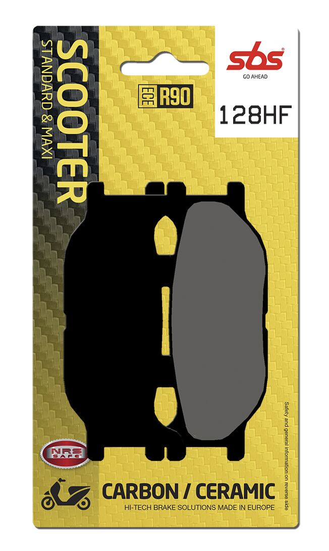 Bremseklosser keramiske, foran — SBS 128HF