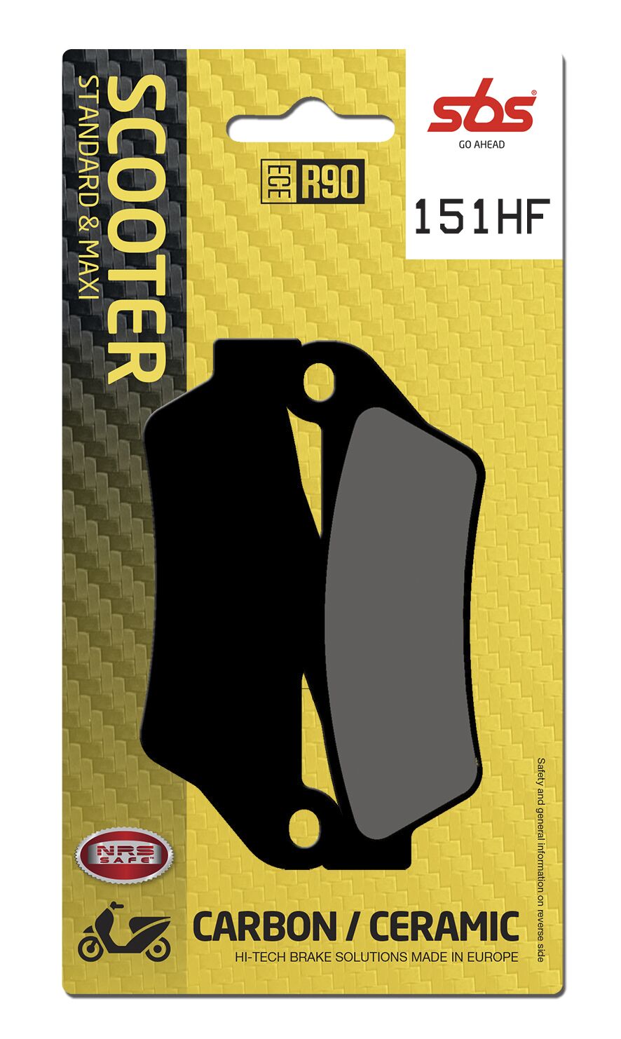 Bremseklosser keramiske, foran — SBS 151HF
