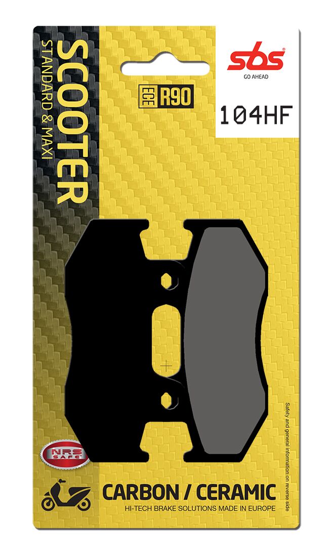 Bremseklosser keramiske, foran — SBS 104HF