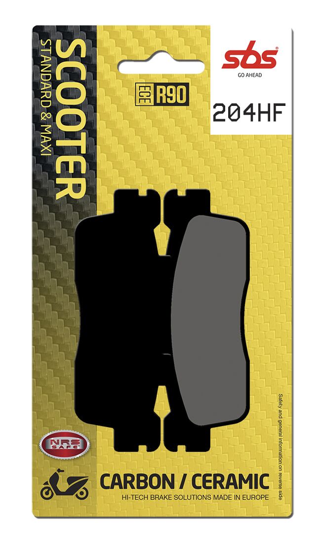 Bremseklosser keramiske, foran og bak — SBS 204HF