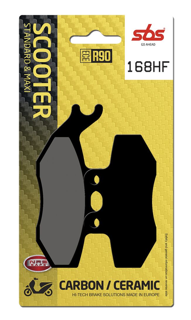 Bremseklosser keramiske, foran — SBS 168HF