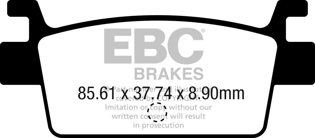 Bremseklosser karbon, bak til Kymco AK 550 I ABS — EBC 17201143