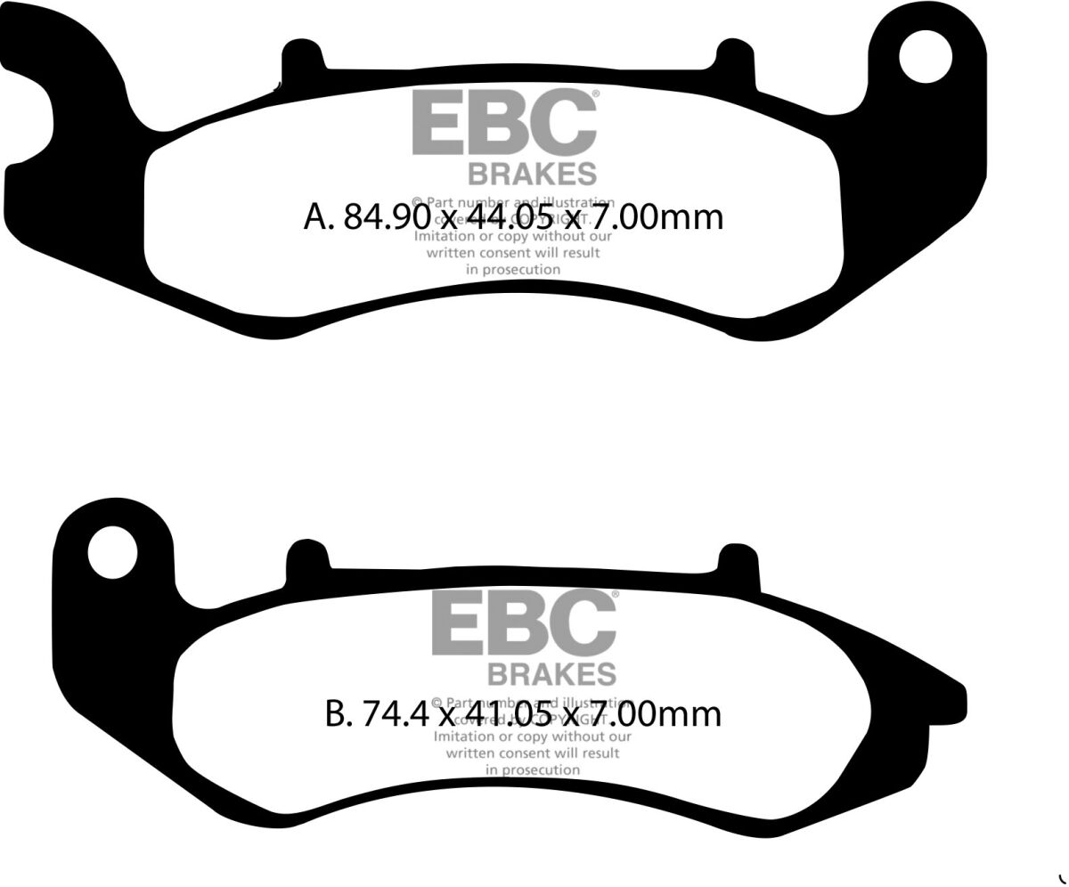 Bremseklosser organiske, foran til Generic (Ksr Moto) SIRION 125 CBS — EBC 17201144