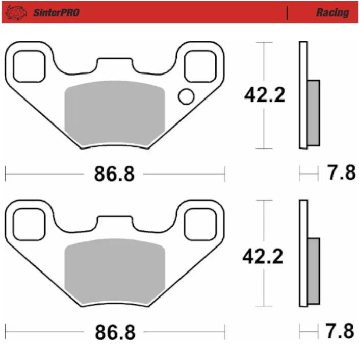 Bremseklosser organiske, foran til Polaris PHOENIX 200 2X4 — Moto-Master 83111