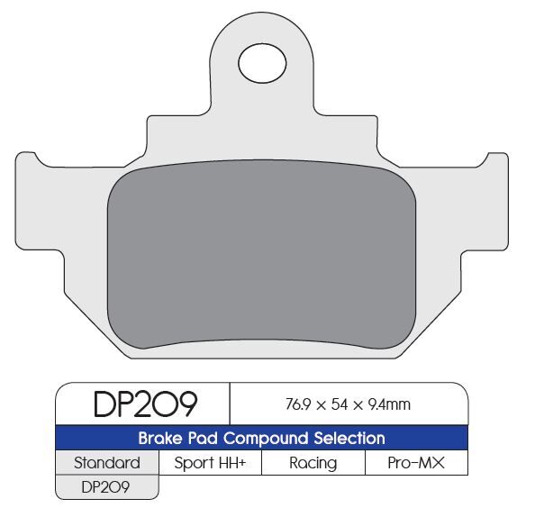 Bremseklosser sinter, foran til Suzuki DR 600 R — Dp Brakes DP209
