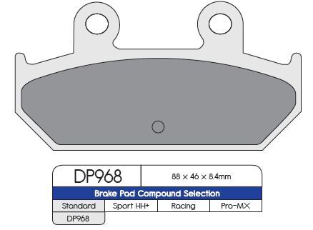 Bremseklosser sinter, bak til Suzuki — DP Brakes DP968