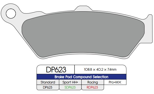 Bremseklosser sinter, foran — Dp Brakes RDP623