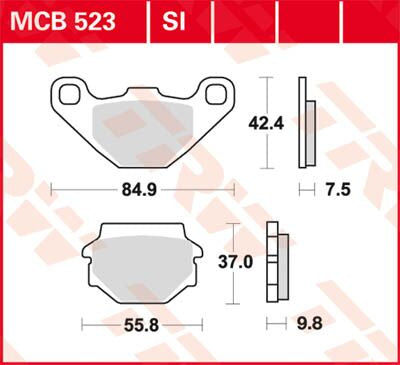 Bremseklosser sinter, foran — TRW MCB523SI