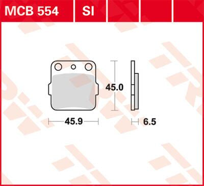 Bremseklosser sinter, foran — TRW MCB554SI